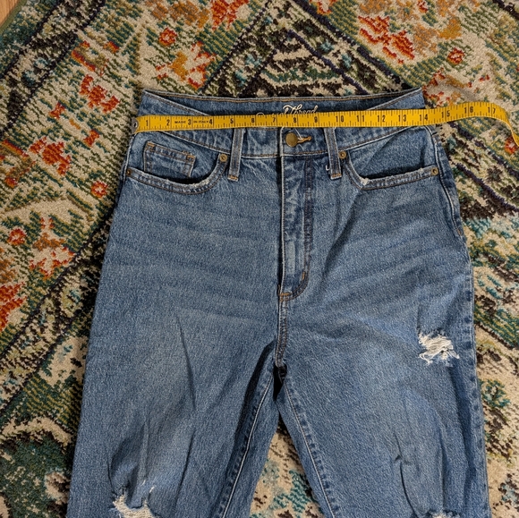 Women's Blue Distressed Jeans - Picture 9 of 12